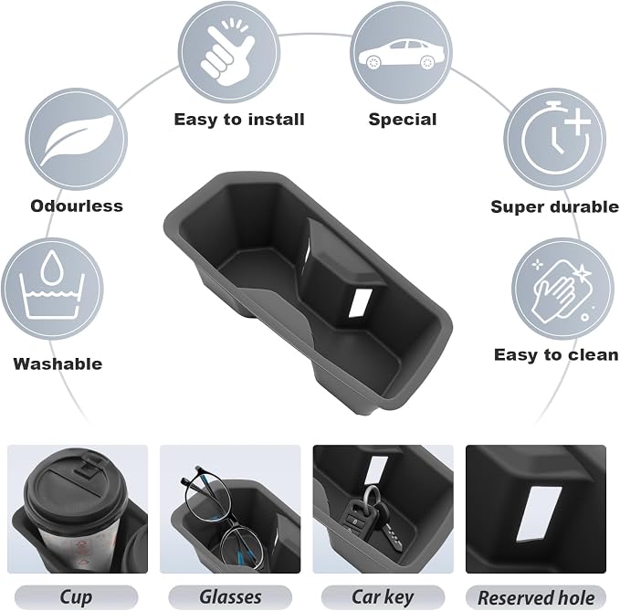 SKTU for 2024 2025 2026 Toyota Grand Highlander Accessories Cup Holder for 2024 2025 2026 Toyota Grand Highlander Central Control Cup Holder 2024 2025 2026 Grand Highlander Hybrid Accessories
