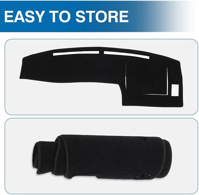 KUST Black Dash Cover for Toyota Tacoma 1998-2002 2003 2004 Left Hand Driving Dashboard Cover Polyester Non-Slip Interior Accessories for Toyota Tacoma Sunshade Windshield No Glare