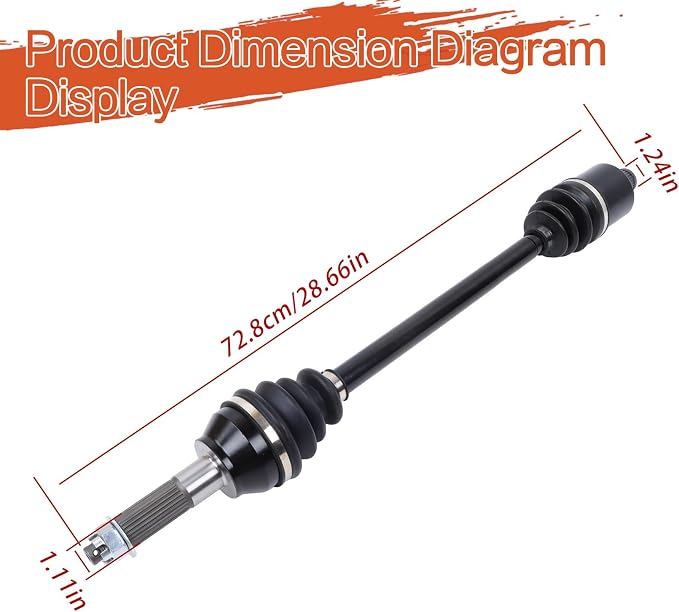2PCS Rear Left and Right CV Axles Drive Shaft Replacement for Polaris 570 900 900D 1000 Ranger 2013-2017 Replacement for 1332947
