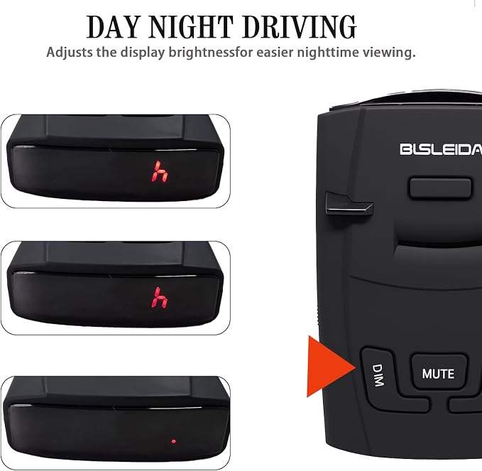 Radar Detectors for Cars American Laser X K KA Bands VG 2 Protection S360 with LaserEye Front Rear Police Scanner 12V Socket and Two Types of Chargers (BLSLEIDA S360C)