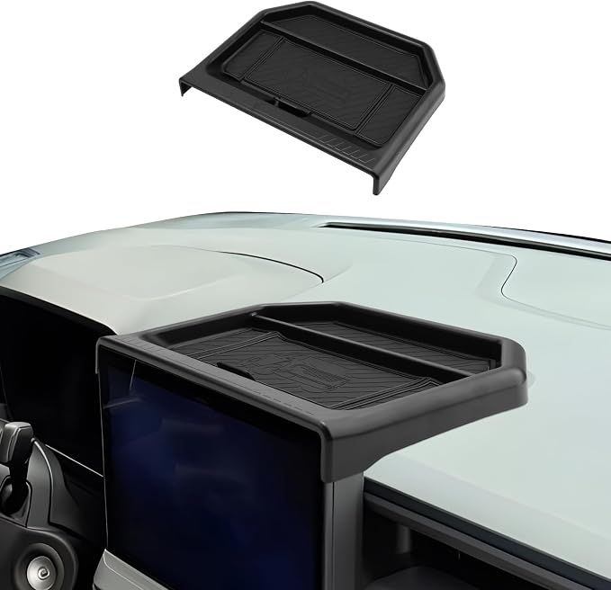 2026 Maverick Dash Console Organizer - Upgrade Behind Screen Organizer with Flip-Top For 2025-2026 Ford Maverick(XL/XLT/Lobo/Lariat/Tremor) Accessories Dashboard Storage Behind 13.2-Inch Touchscreen
