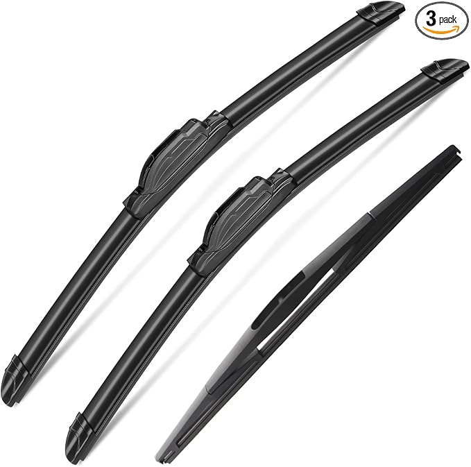 3Pcs Windshield Wipers for 2012-2018 Subaru Forester, 2015-2019 Subaru Outback, Automotive Replacement Windshield Wiper Blades for My Ca-26"/17"/14" (Pack of 3) J-Hook
