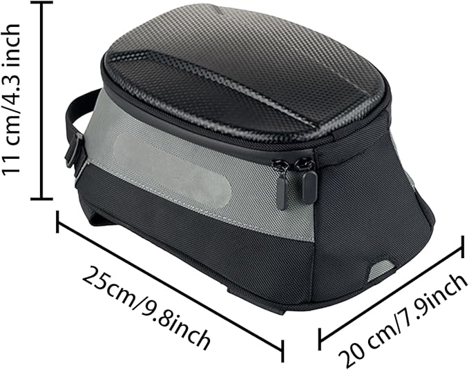 Magnetic Tank Bag 5.5L/1.5GAL Storage Capacity, Nylon and PP Material Waterproof Universal for Motorcycles - For Steel Tanks Only