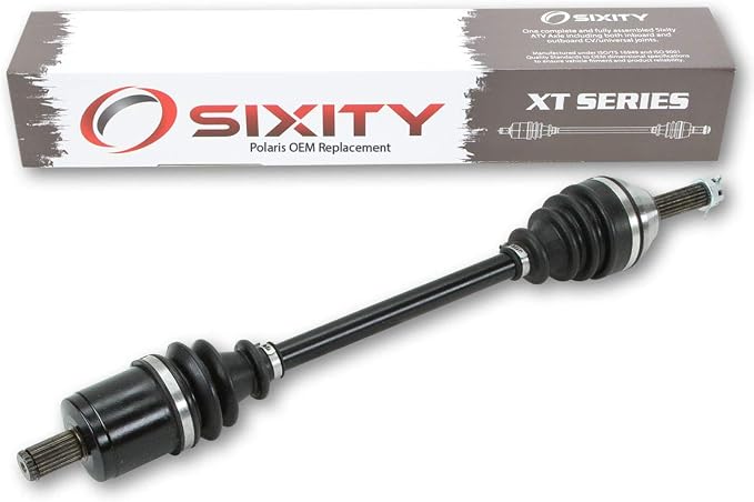 Sixity XT CV Axle for Polaris 1332423 | Complete axle assembly with a 5140 chrome steel shaft, inboard and outboard CV joints, fully assembled
