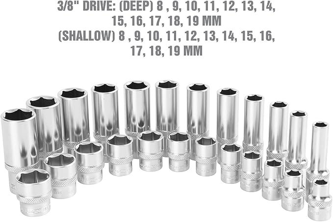 OEMTOOLS 22963 24-Piece Metric Socket Set