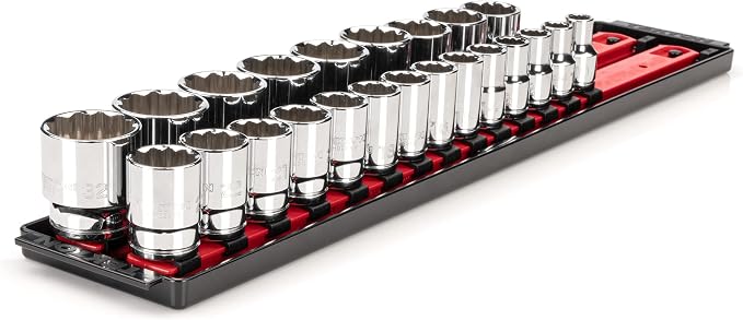 TEKTON 1/2 Inch Drive 12-Point Socket Set, 23-Piece | SHD92120
