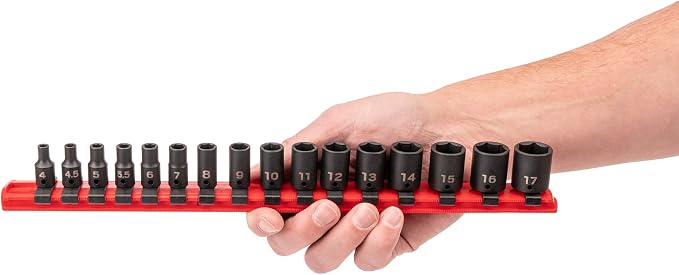 TEKTON 1/4 Inch Drive Impact Socket Set, 16-Piece | SID90102