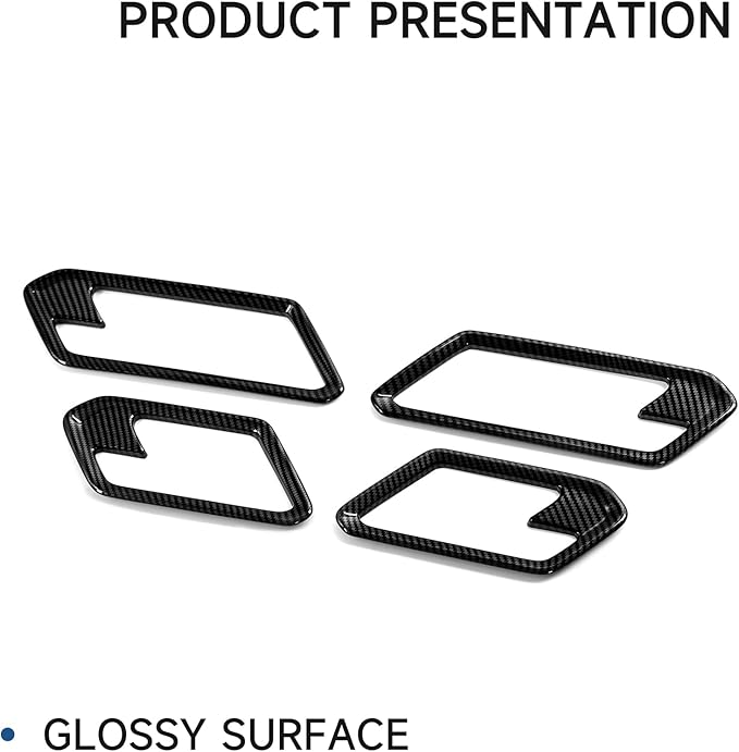 4PCS Car Inner Door Handle Sticker ABS Carbon Fiber Decal Interior Trim Cover for Chevrolet Colorado/GMC Canyon 2023 2024 2025 Accessories