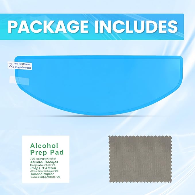 Motorcycle Anti Fog Film, Universal Fit Helmet Visors Insert Waterproof Fog Resistant Clear Vision (Anti Rain 3)