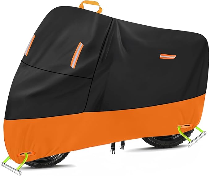 Mini Motorcycle Cover for Honda Grom MSX125, 300D Oxford Waterproof Storage, Small Motorcycle Covers All Weather Protection for Navi Monkey 125 Kawasaki Z125 Pro Papio (M 72" x 33" x 39")