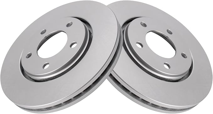 TRQ Front Brake Rotor Set G Coated Vented Compatible with 2001-2007 Chrysler Town & Country 2001-2003 Voyager 2001-2007 Dodge Caravan Grand Caravan