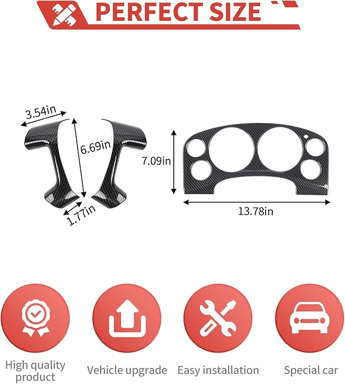 Center Consoles Instrument Cluster Interior Trim Kit fit for Chevy Avalanche/Suburban/Tahoe/Silverado2007-2013,for GMC Yukon/Sierra 2007-2013