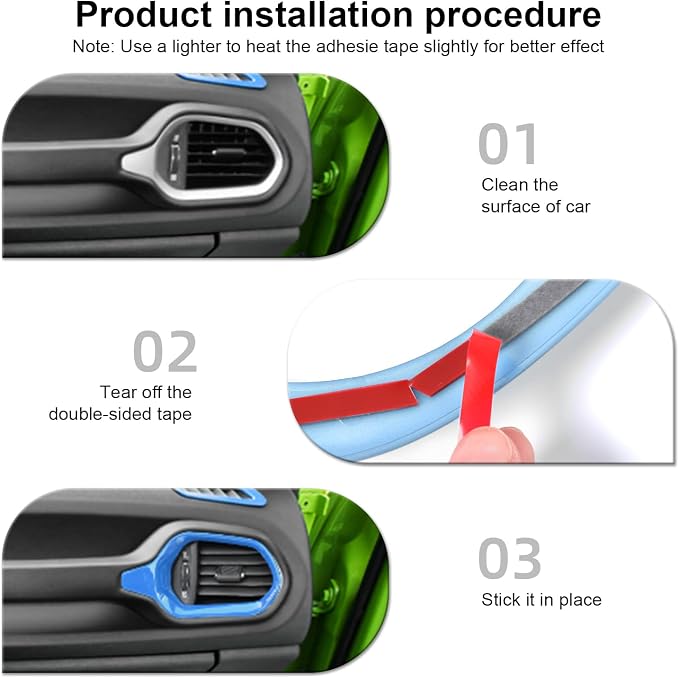 CheroCar 31 PCS Full Set Interior Decoration Trim Kit Steering Button Cover Door Handle Cover Air Outlet Cover Cup Holder Gear Cover Trim Door Speaker Cover for Jeep Renegade 2016-2018,Ligth Blue…