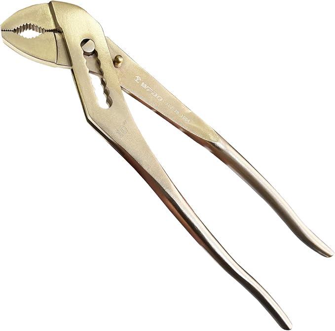 WEDO Non-Sparking Slip Joint Pliers, Spark-free Safety Water Pump Pliers, Length 300mm,Aluminum Bronze, 38mm Wide Opening Groove Joint Pliers,DIN Standard, BAM & FM Certificate