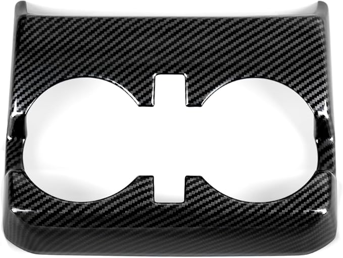 Car Carbon Fiber Sticker Armrest Box Rear Cup Holder Cover Trim Decal for Chevrolet Colorado/GMC Canyon 2023 2024 2025 ABS Interior Accessories