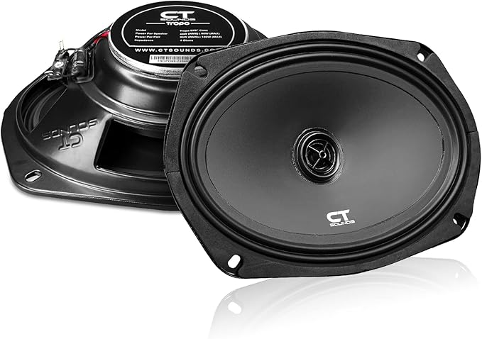 CT Sounds Tropo 6x9” 160 Watt Shallow-Mount Coaxial Car Speakers - Pair