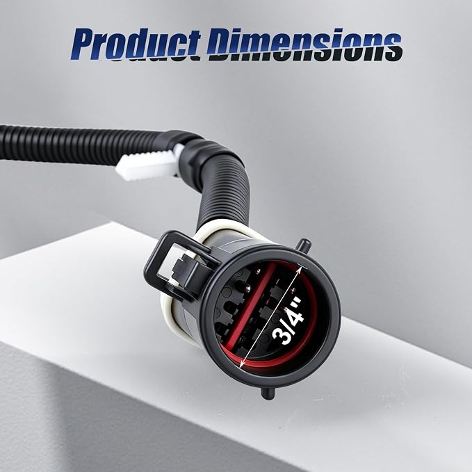 iFJF HFCM Fuel Pump Wiring Harness Compatible with Ford 6.0L Super Duty | F250-F550 Excursion Powerstroke V8, Common Rail System Guard, Heavy-Duty Fluoroelastomer Seals, Plug-and-Play Install