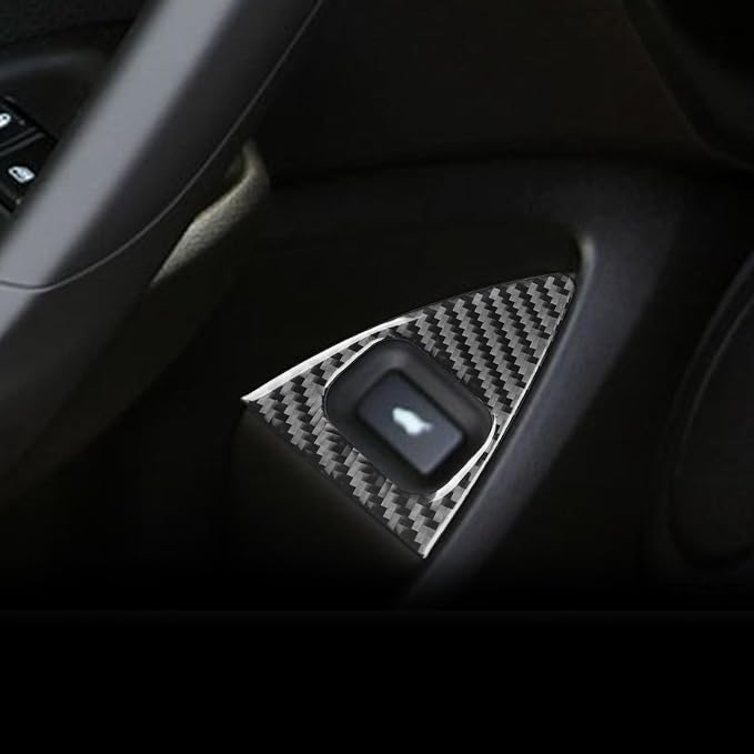 Black Soft Carbon Fiber car Interior Trunk Switch 4/Piece Decorative Sticker Suitable for Acura TSX 09-14 Carbon Fiber car Interior
