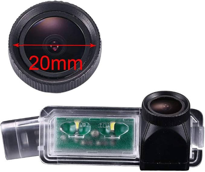 20mm Lens HD Car Rear View Backup Camera Vehicle-Specific License Plate Light Reverse Camera Night Vision, for VW Golf5/V/Golf7 MK7/VII/Passat CC/Skoda Scirocco/Seat Leon/Seat Leon 5F/Lamando
