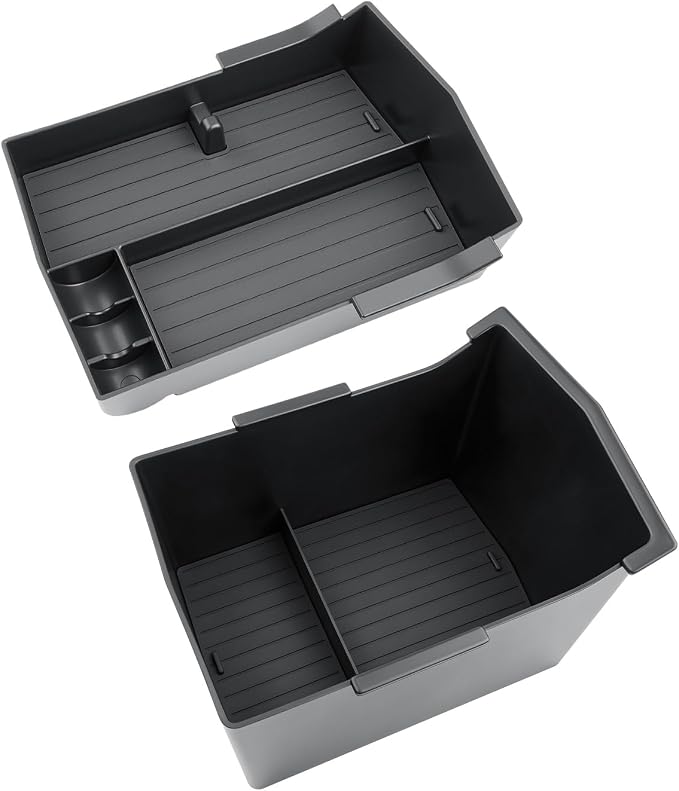 CDEFG 2Pcs for 2026 Subaru Forester Center Console Organizer Tray for 2026 Subaru Forester Premium/Sport/Limited/Touring Accessory Middle Console Double-Layer Armrest Storage Box