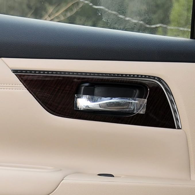 Soft Real Carbon Fiber Compatible with Nissan Altima 2013 2014 2015 2016 2017 2018 Interior Accessories Interior Door Handle Decorative Strip