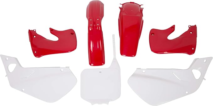 HECASA Restyle Plastic Kit Complete Set Compatible with 1997-1999 Honda CR250 CR250R Red+White