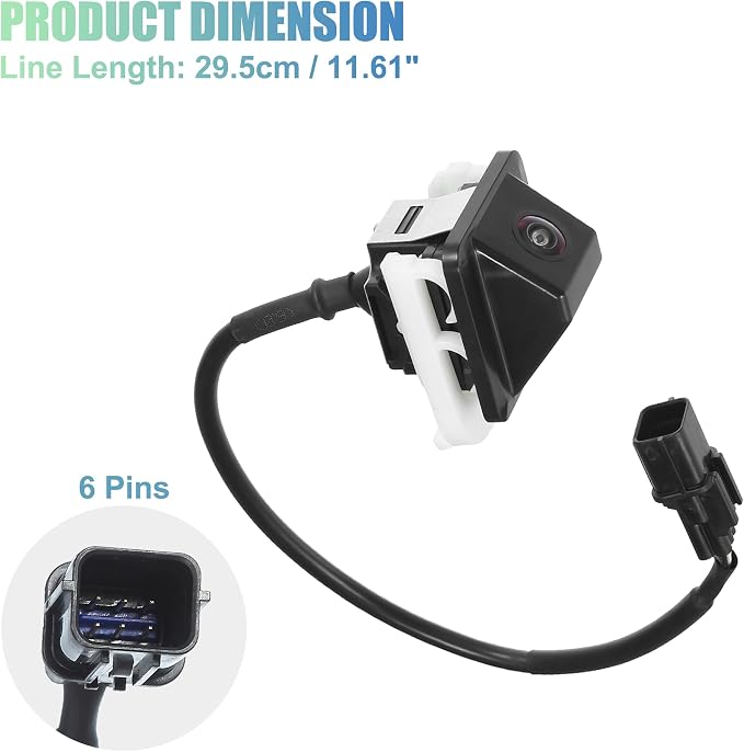 ACROPIX Car Rear View Back Up Camera Wide Angle Park Assist Reverse Camera Fit for Kia Optima 2014 2015 No.957602T650/95760-2T650 - Pack of 1