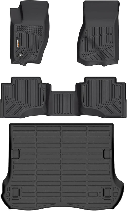Binmotor-Floor Mats & Cargo Liner for Jeep Grand Cherokee 2005-2010, All Weather Car Mat Grand Cherokee Accessories Cargo Mat Floor Liners Trunk Liner