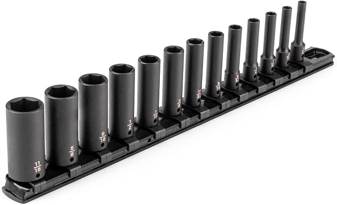 TEKTON 1/4 Inch Drive Impact Socket Set, 13-Piece | SID90101