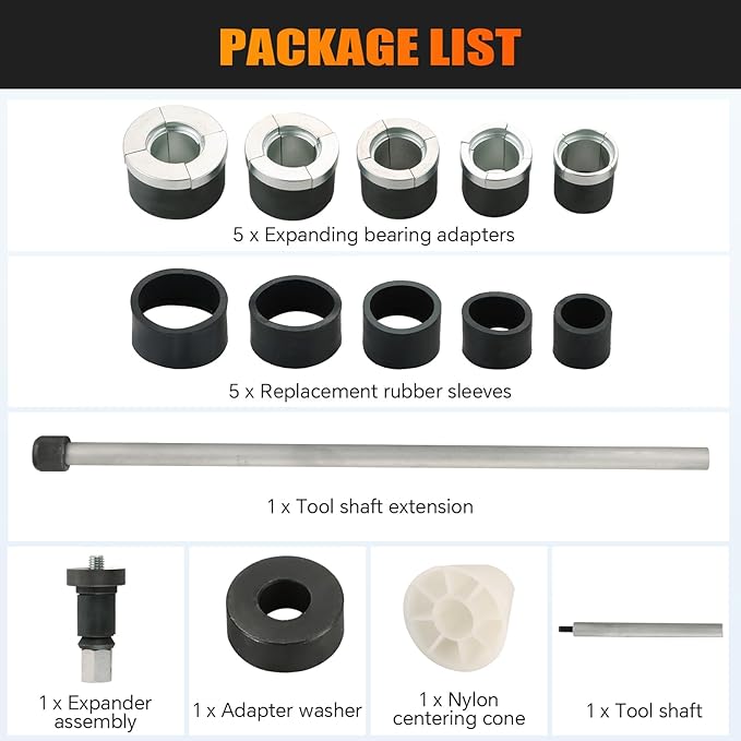 Engine Cam Bearing Removal and Installation Tool Set | Universal Bearing Installation Tool Camshaft Bearing Kit with 1-1/8 to 2-2/3 Inch Adapters for Most Domestic and Imported Vehicle Trucks