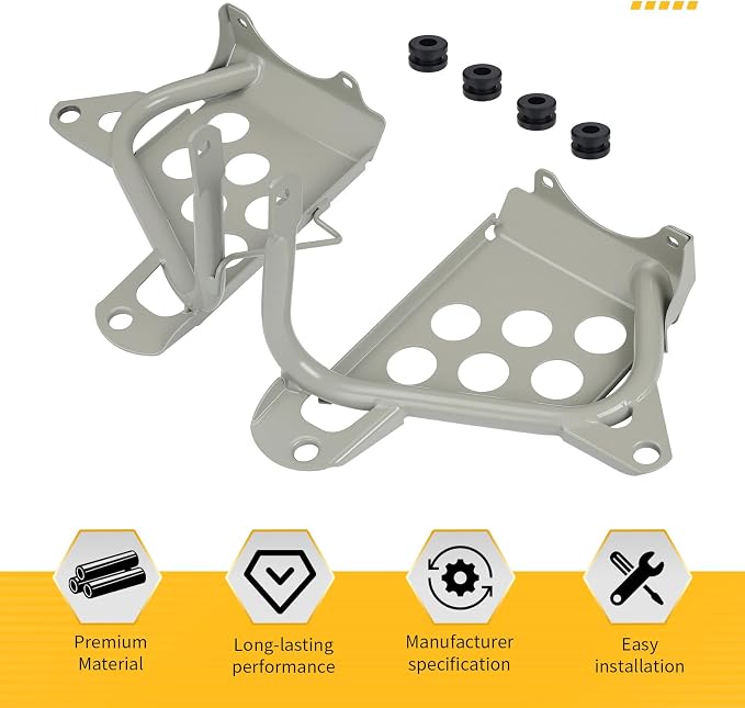 M MATI Left and Right Footrest Heel Guard Plate Kit for Yamaha B-Laster 200 YFS200 1990-2006 3JM-27445-00-00 3JM-27446-00-00