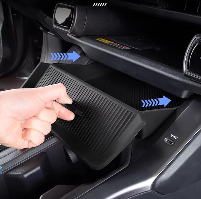 LUWU 2026 RAV 4 Center Console Organizer Compatible with 2026 RAV 4 Accessories Lower Drawer Organizer Tray Below Wireless Charging Spot Storage Box RAV4 Limited/RAV4 Hybrid 2026 Accessories