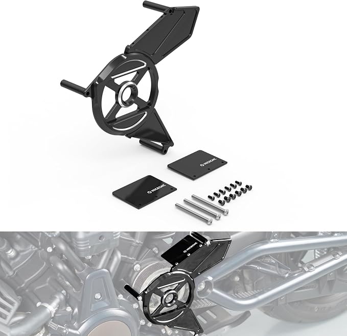 NICECNC Black Transmission Sprocket Cover Sprocket Protector Aluminum Compatible with Harley Sportster S RH1250S 2021-2024, Nightster RH975 2022-2024, Replacement for 34800055, See Fitments