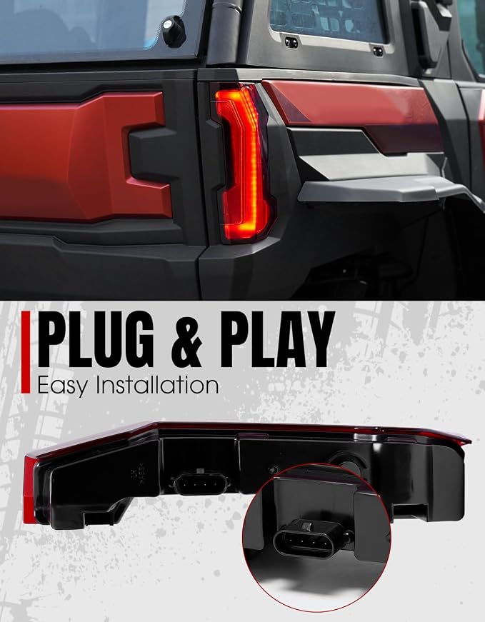 A & UTV PRO Red LED Taillights for 2024+ Polaris Xpedition XP/XP 5, Red Brake & Stop Lights for ADV/ADV 5, Compatible with Polaris Expedition Accessories, Replaces #2416628, 2416629