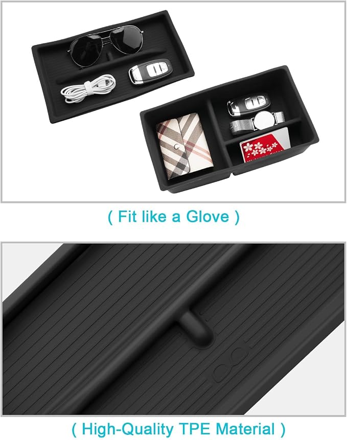CDEFG Upgraded 2Pcs for 2026 Lexus RX Center Console Organizer for 2023-2025 2026 Lexus RX (350h/450h/500h) Accessories Middle Console Organizer Armrest Storage Box