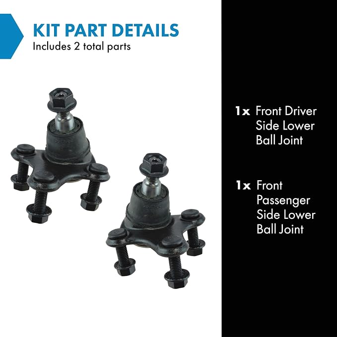 TRQ Front Lower Ball Joint Set Compatible with 15-20 Audi 06-18 Volkswagen