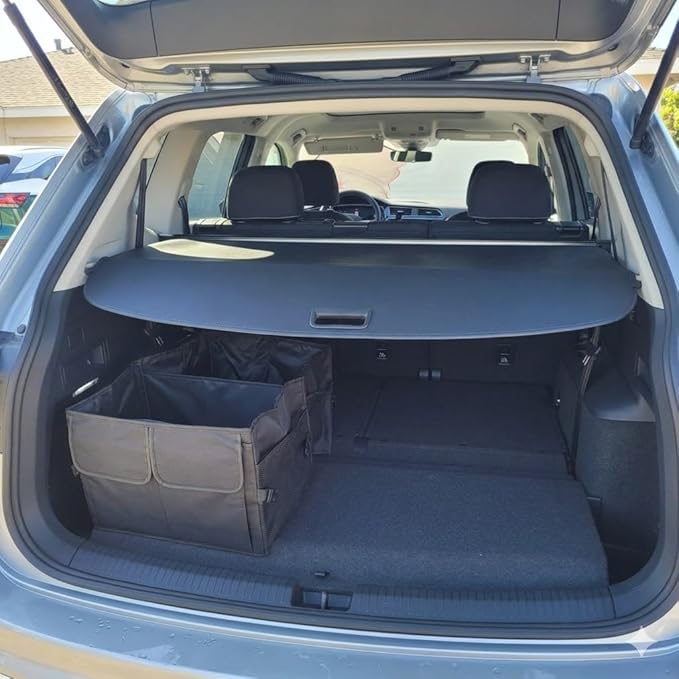 Powerty Cargo Cover for 2018-2024 VW Volkswagen Tiguan Accessories Trunk Cover Retractable Trunk Shielding Shade Cargo Luggage Cover No Gap(NOT for 2025 Volkswagen Tiguan)