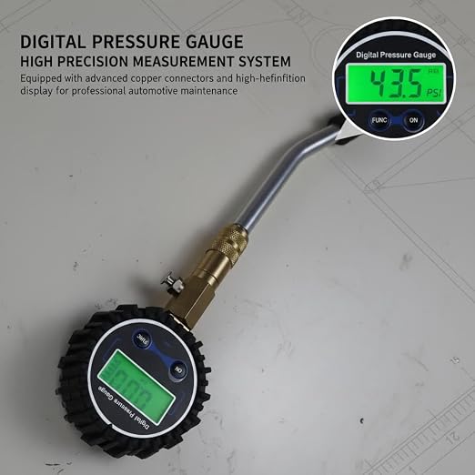 Digital Compression Tester Kit 300 PSI - Automotive Gasoline Engine Cylinder Compression Gauge with Adapters & Hose, Professional Diagnostic Tool for Car, Motorcycle, Small Engine