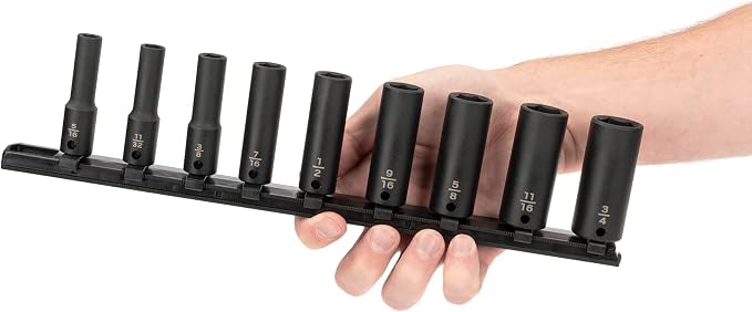 TEKTON 3/8 Inch Drive Impact Socket Set, 9-Piece | SID91101