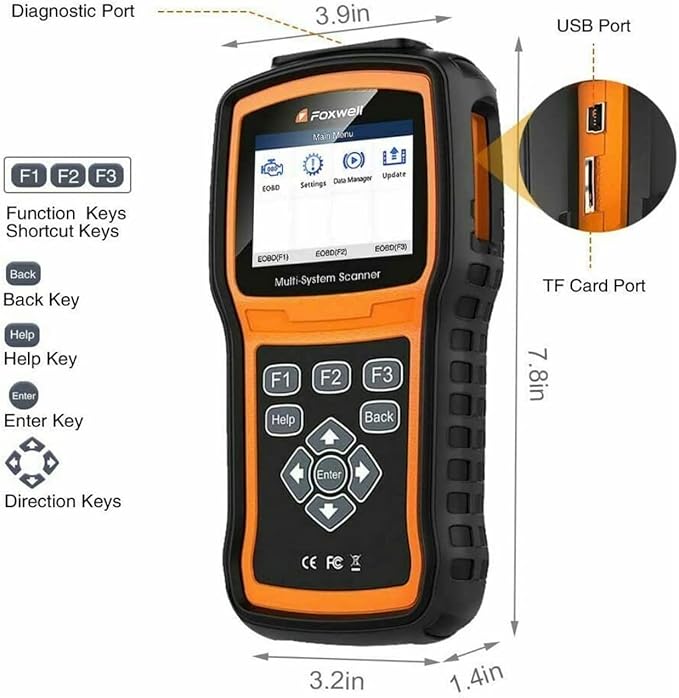 FOXWELL NT530 for Mercedes Benz 38 Pin - All Systems, All Maintenance Service - Bidirectional Diagnostic Scan Tool OBD2 Scanner Automotive Code Reader ABS Bleed SRS Airbag SAS TPMS TPS EPB Oil Reset