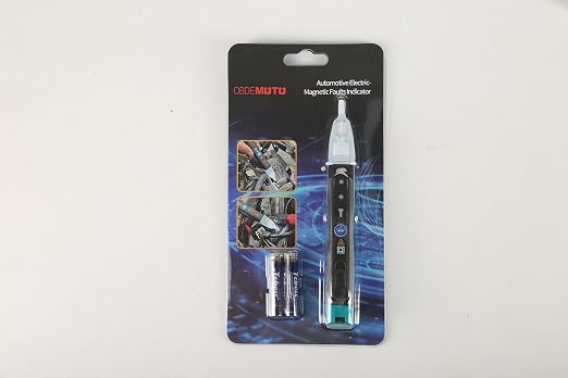 Automotive Electronic Magnetic Faults Indicator, OBDEMOTO 101 Automotive Electronic Faults Detector,Car Spark Tester and Voltage Tester Pen with LED Display & Two Batteries
