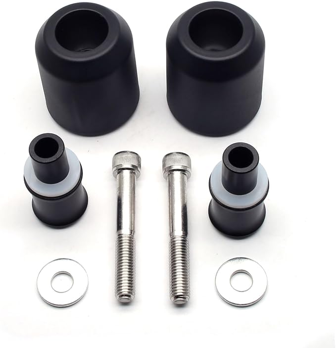 MZS Motorcycle Frame Sliders, Crash Protector Falling Protection Guards Kits No Cut Accessories Aluminum Black Compatible with Z H2 2020-2024 / ZH2 SE 2020-2024