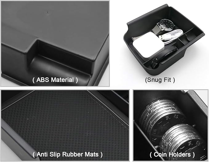 CDEFG for 2026 VW Golf Center Console Organizer for 2020-2025 2026 Volkswagen Golf R GTI Accessories Middle Console Organizer Armrest Storage Box