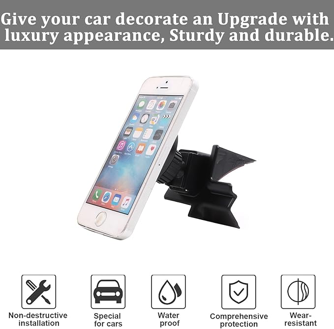 HAPPYHORSE Car Phone Mount Compatible with Toyot@ 86/Subaru BRZ 2022-2024 Car Central Control Right Side Mobile Phone Bracket Phone Holder Phone Mount with Self-Adhesive Base Accessories (Type C)