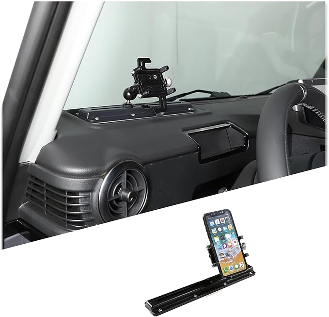 Car Central Control Multi-Function Phone Bracket Compatible with Ineos Grenadier 2020-2026 Dash Panel Track Cell Phone Holder Insert Accessories (Type A, Style A)