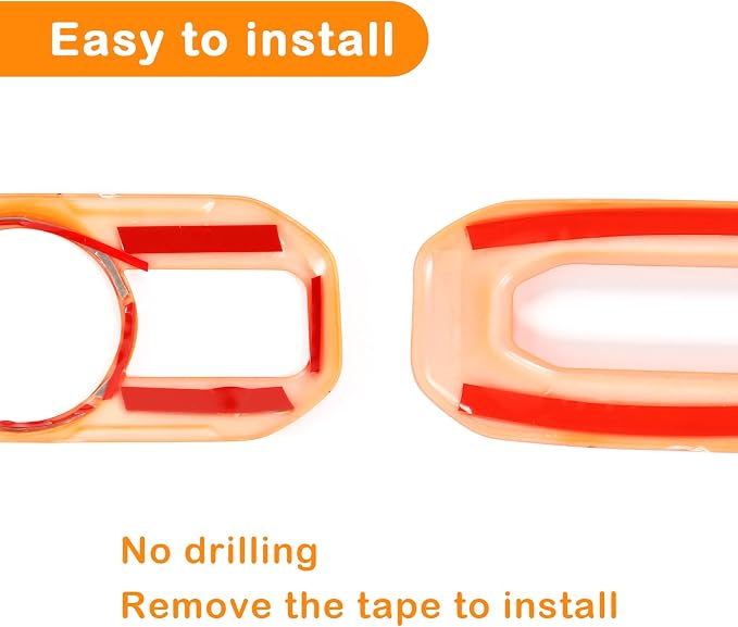 CheroCar 21PCS Full Set Interior Decoration Trim Kit for 2018-2026 Jeep Wrangler JL JLU & Gladiator JT Steering Button Frame, Air Conditioning Vent, Reading Light, Speaker (Orange)
