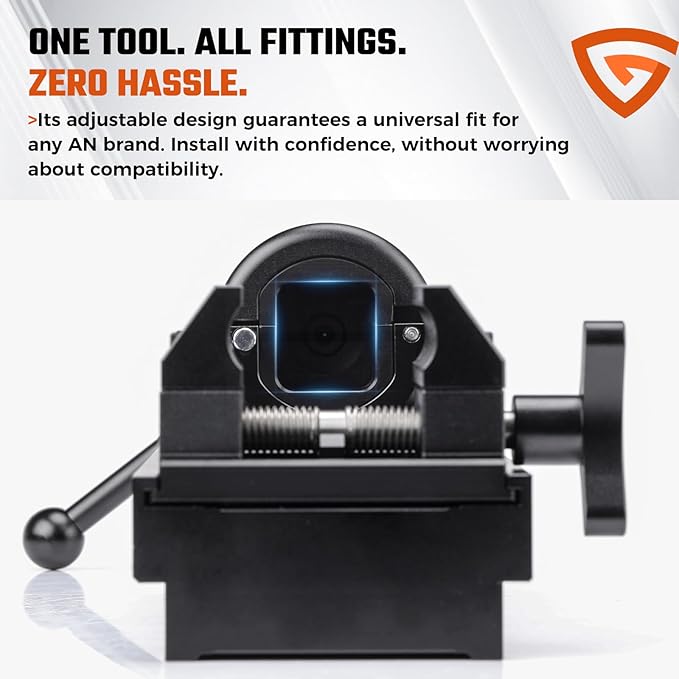 Fuel Line Fittings Installation Tool Set with 4AN 6AN 8AN 10AN 12AN Connector, Auto Hose Pipe Fuel Line Installation/Removal Tool Kit, AN Hose Fitting Connect/Disconnect Tools