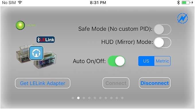 LELink^2 Configurable Auto On/Off Bluetooth Low Energy BLE OBD-II OBD2 Car Diagnostic Tool for iPhone/iPod/iPad and Android