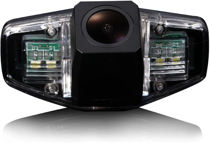 HD IP68 1280Pixels Auto Vehicle Car Van 170° Wide Angle License Plate Light Rear View Reversing Backup Camera Parking Aids System Compatible with Honda Accord/Acura TSX/Pilot/Civic EK FD/Odyssey