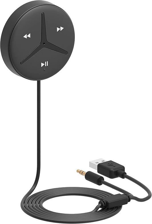 Aston Innovations SoundTek A1+ Bluetooth Car Kit with AAC for Music Streaming Handsfree Calls,Aux Bluetooth Adapter for Car/Home Stereo,Built-in Noise Isolator & MIC,Auto On/Off